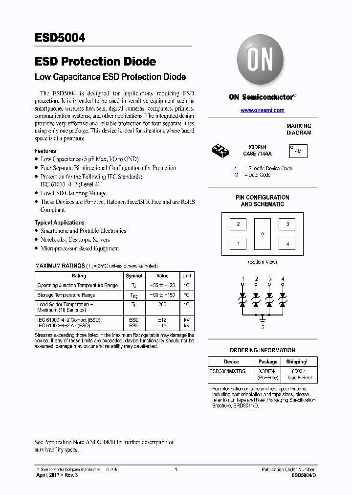 ESD5004MXTBG_8794780.PDF Datasheet