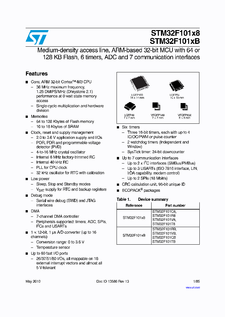 STM32F101VBT6XXX_8813876.PDF Datasheet