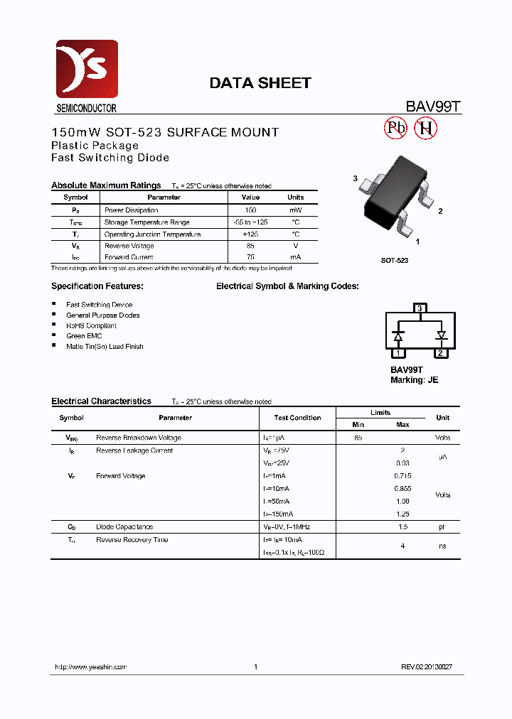 BAV99T_8881371.PDF Datasheet