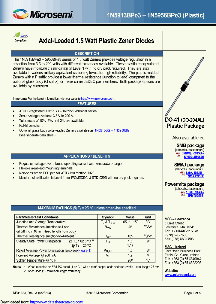 1N5918PTR12_8891562.PDF Datasheet