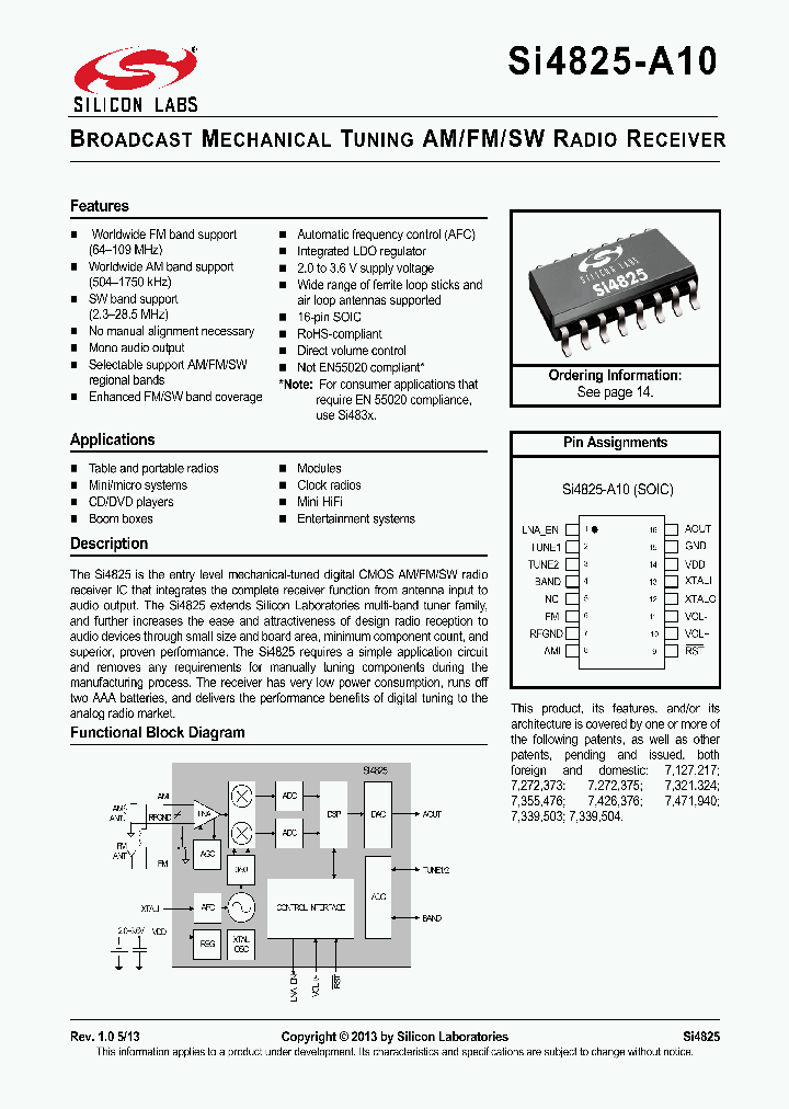 SI4825-A10_8901196.PDF Datasheet