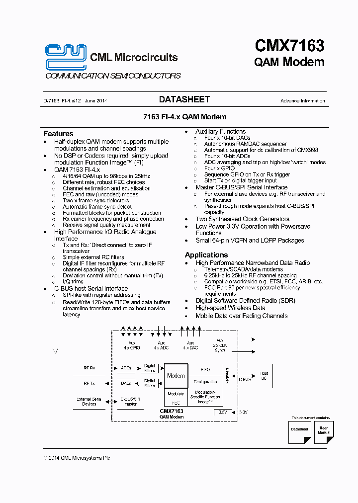 CMX7163_8919319.PDF Datasheet