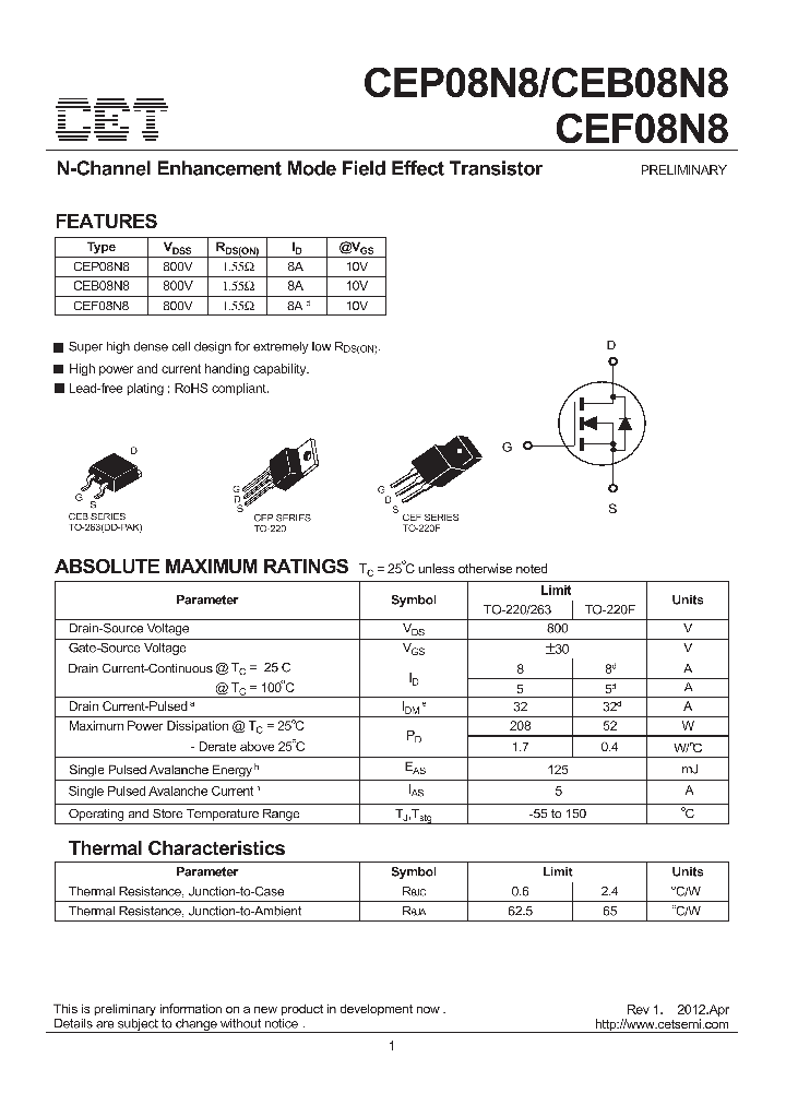 CEP08N8_8941565.PDF Datasheet