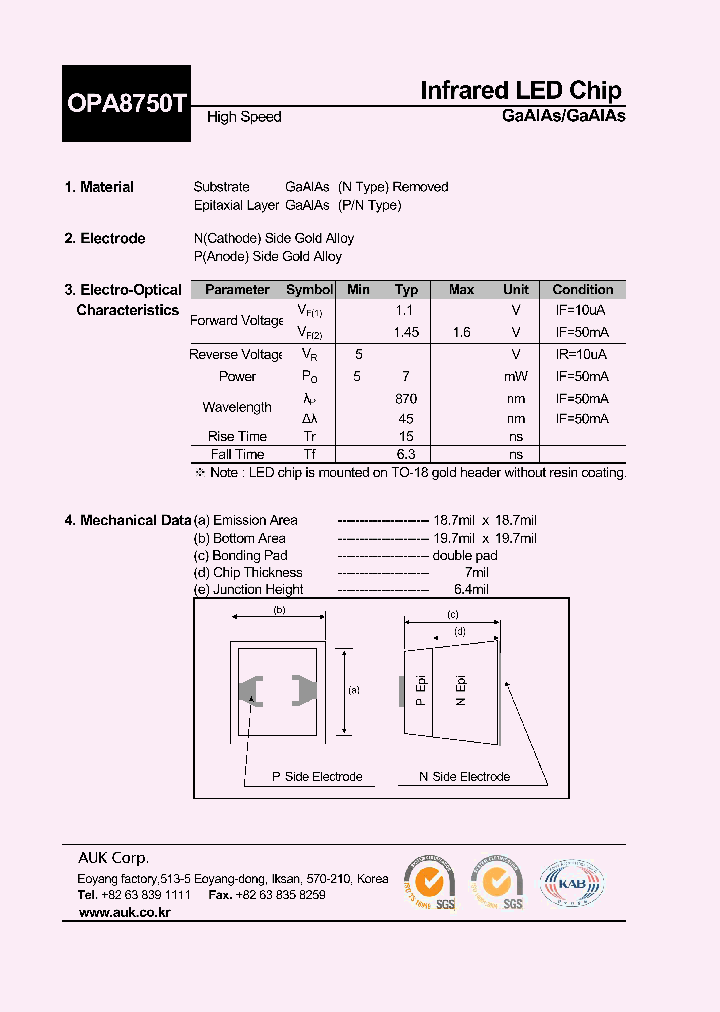 Opa8750t Pdf Datasheet Download Ic On Line