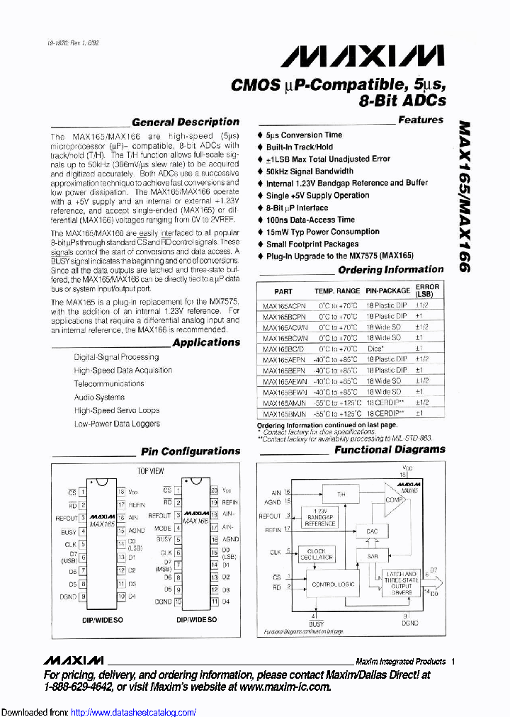 MAX165AEPN_8964398.PDF Datasheet