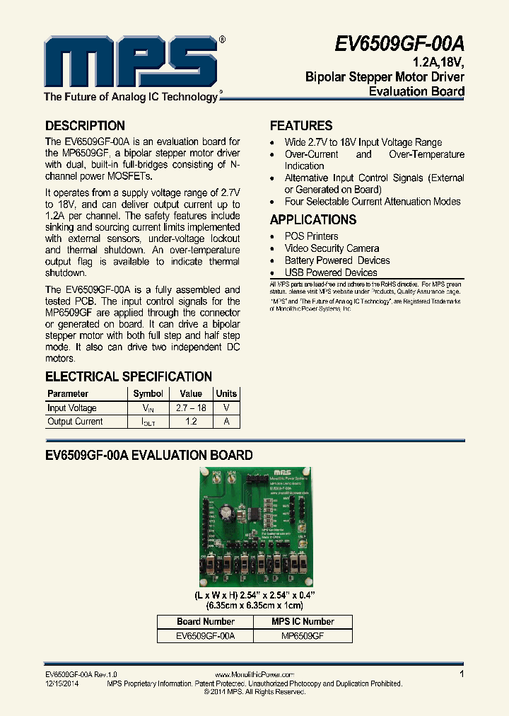 MP6509GF_8981013.PDF Datasheet