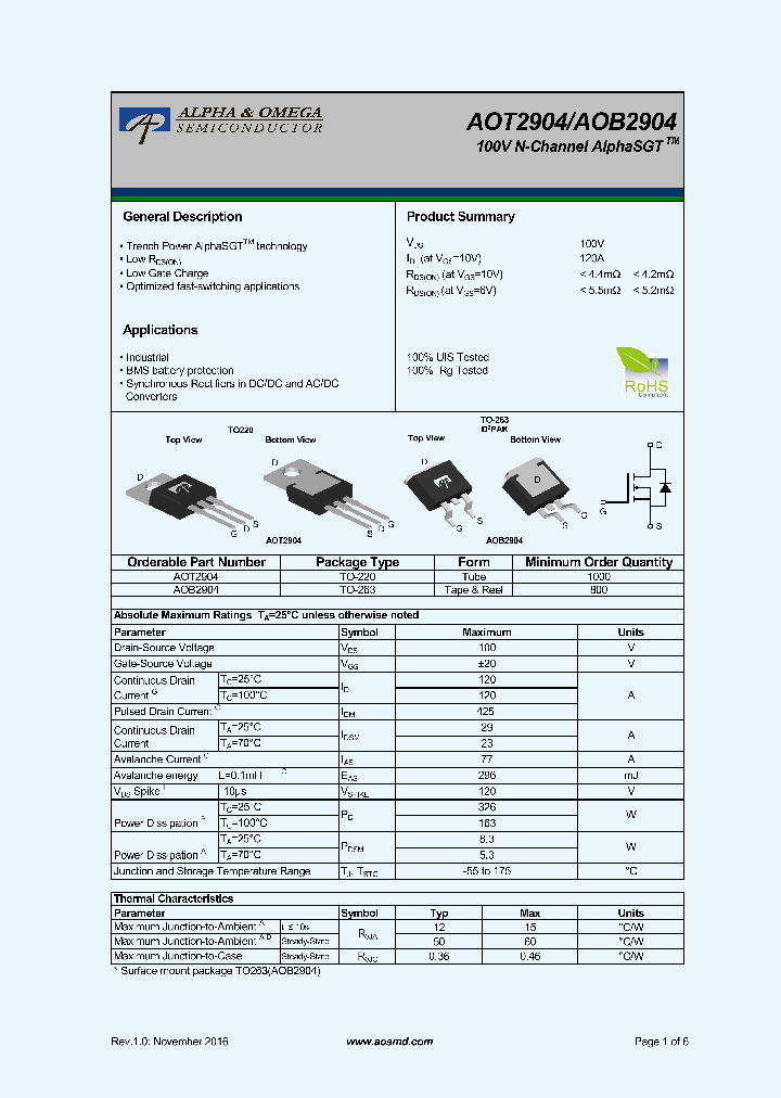 AOT2904_8982385.PDF Datasheet