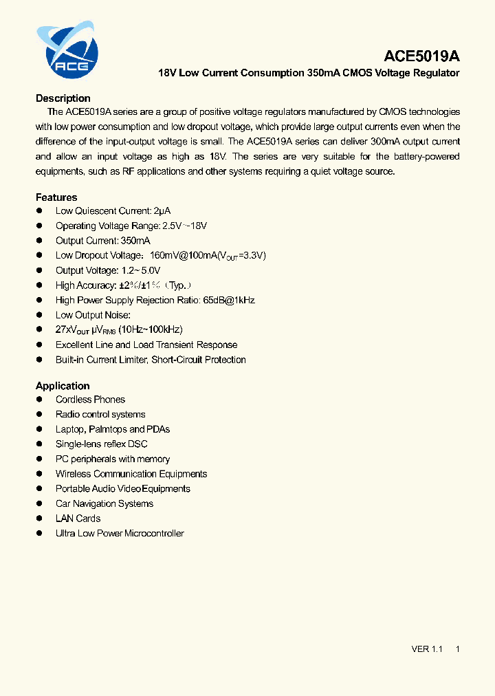 ACE5019AA12AMCH_8989614.PDF Datasheet