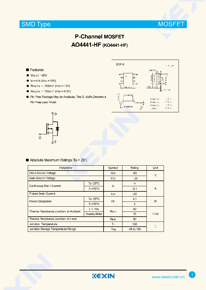 AO4441-HF_9007612.PDF Datasheet