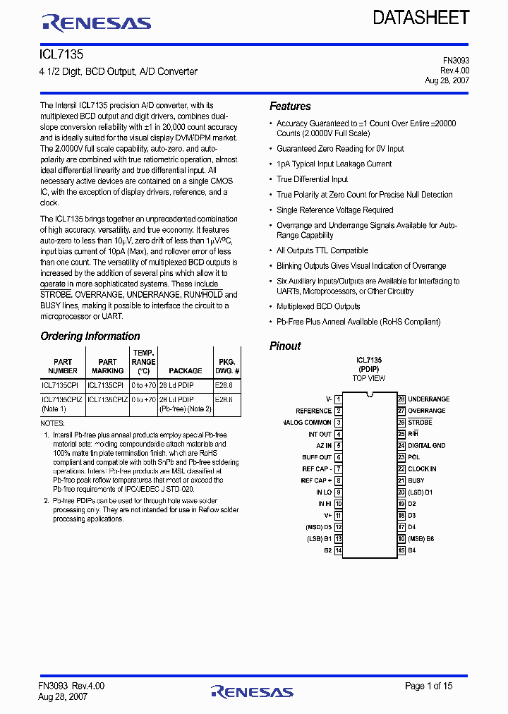 ICL7135CPI_9027245.PDF Datasheet