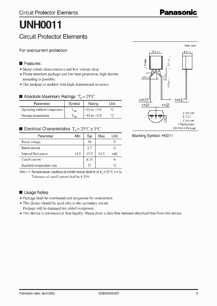 UNH0011_9028387.PDF Datasheet