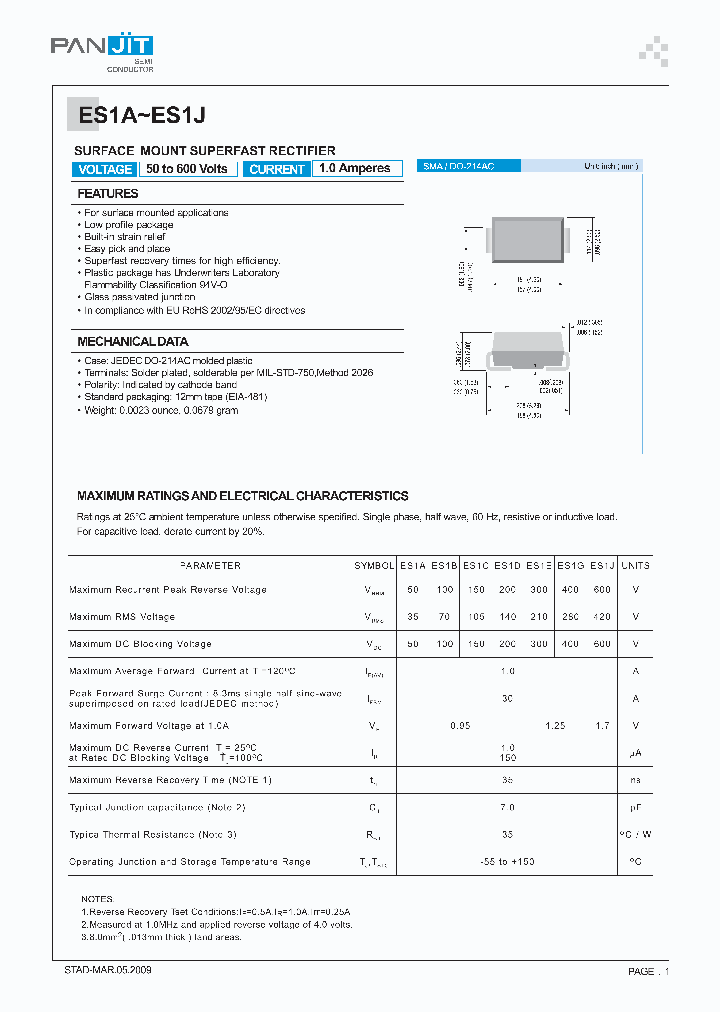 ES1J_9033124.PDF Datasheet