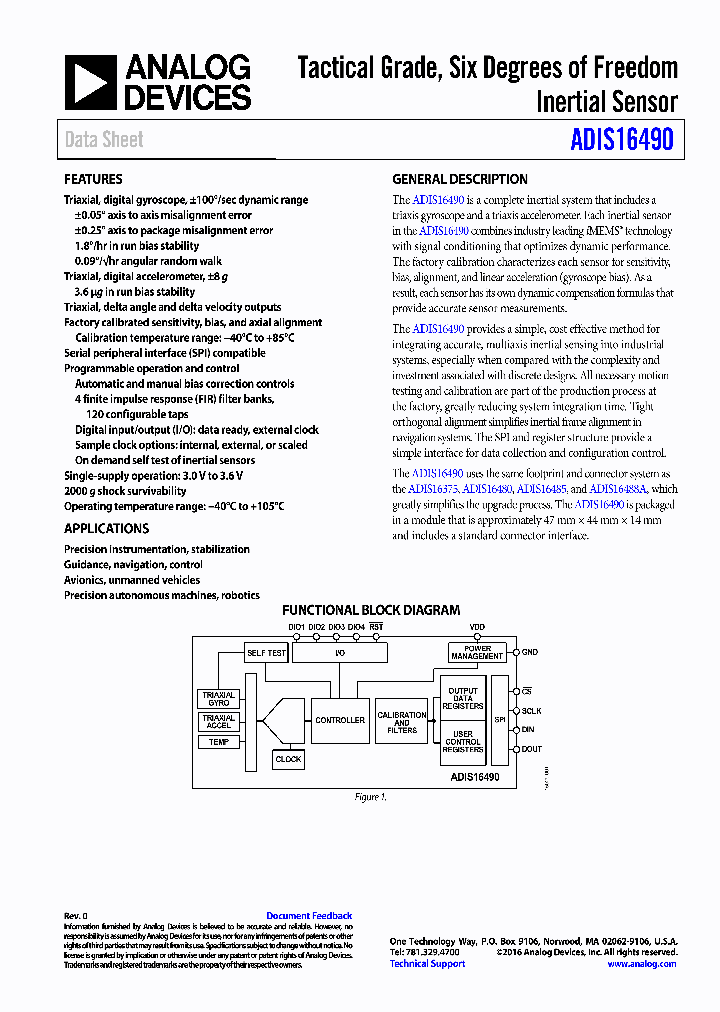 ADIS16490_9035968.PDF Datasheet