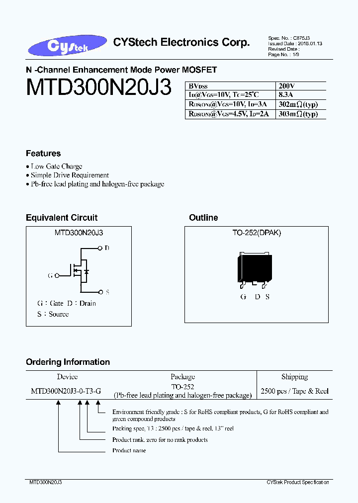 MTD300N20J3-0-T3-G_9055420.PDF Datasheet