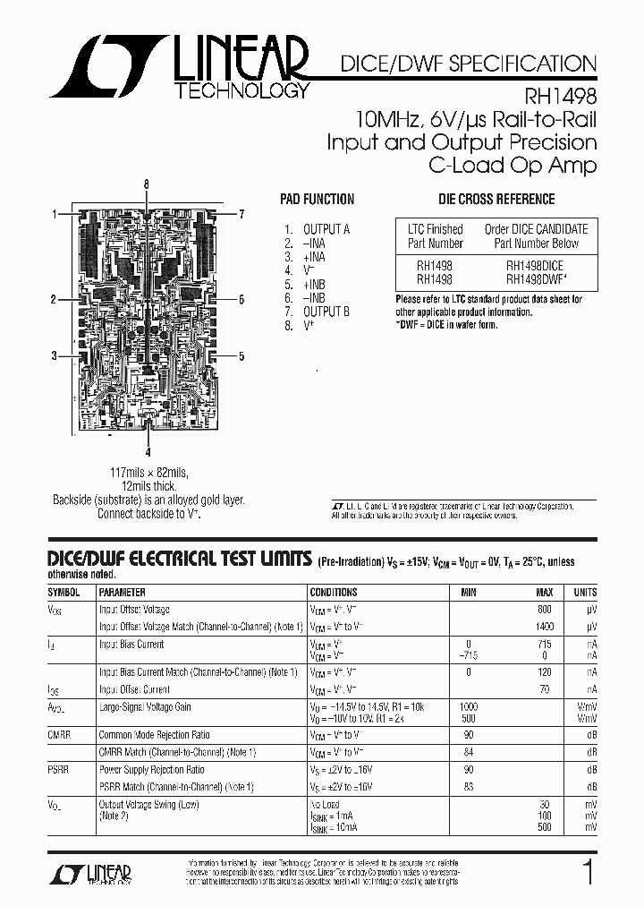 Rh1498 Pdf Datasheet Download Ic On Line