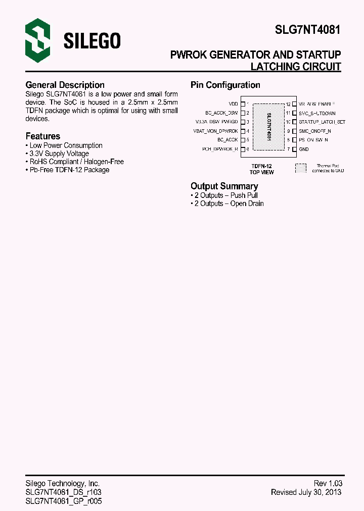 SLG7NT4081_9064974.PDF Datasheet