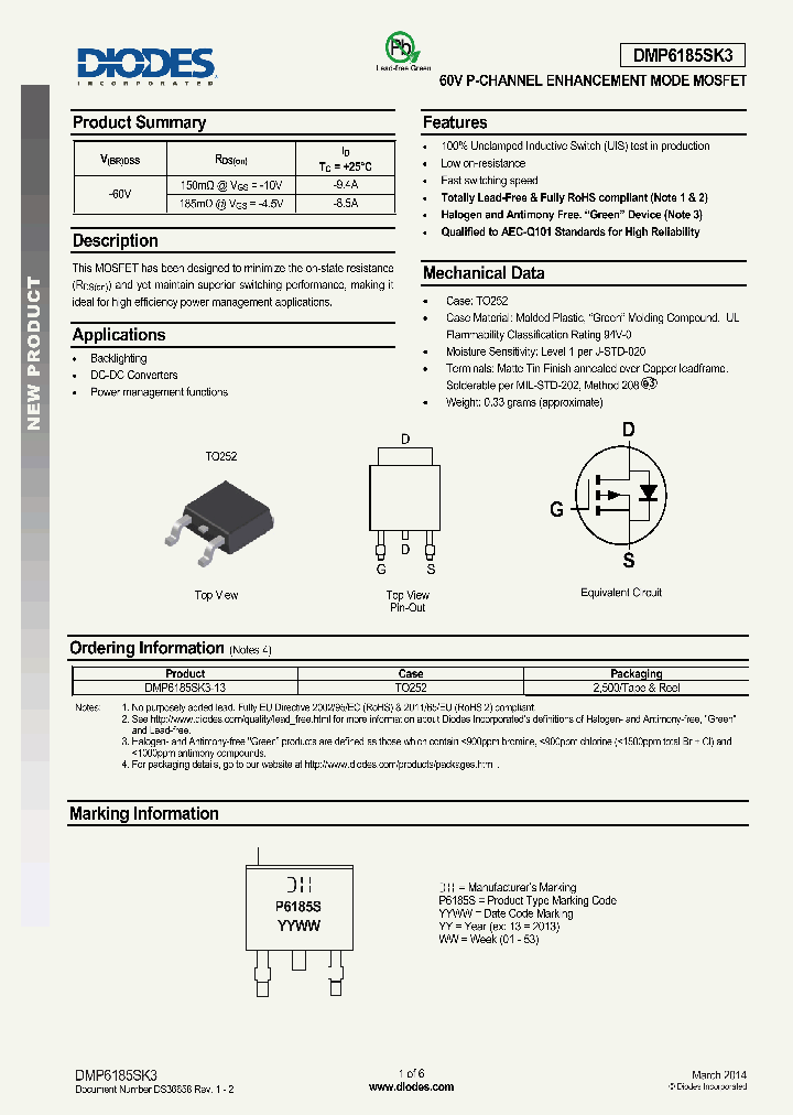 DMP6185SK3_9078262.PDF Datasheet