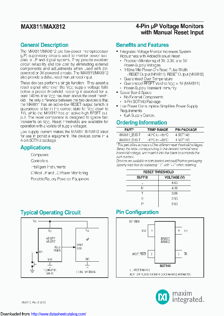 MAX811TEUSC3H_9092944.PDF Datasheet