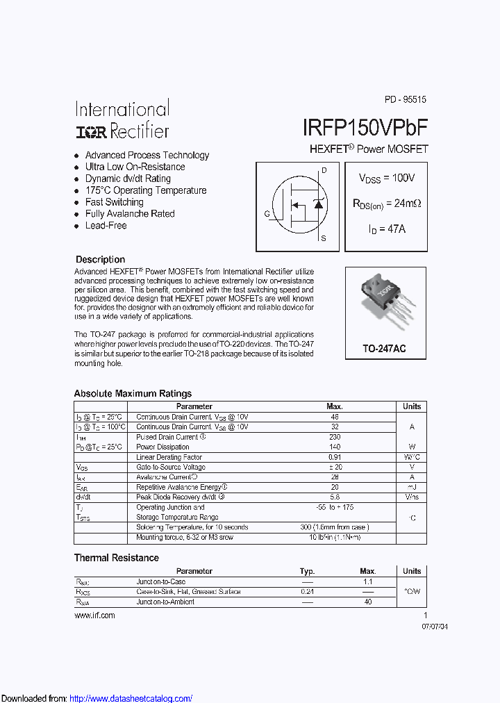 IRFP150VPBF_9095126.PDF Datasheet