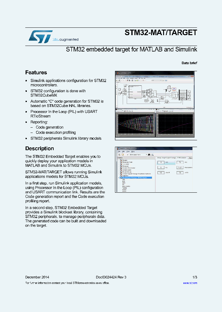 STM32-MATTARGETMATLABSIMULINK_9096520.PDF Datasheet